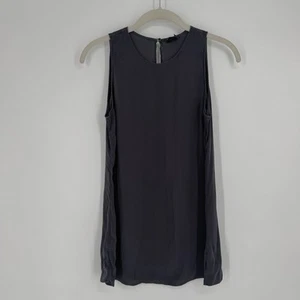 Brunello Cucinelli tank top navy gray small silk minimalist quiet luxury office - Picture 1 of 6