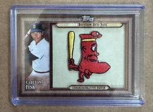 2011 Topps Commemorative Patch Carlton Fisk 1954 Boston Red Sox - Picture 1 of 2