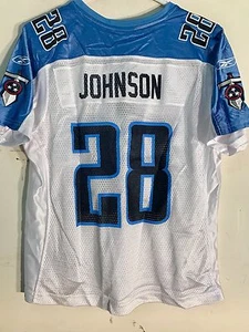 Reebok Women's NFL Jersey Tennessee Titans Chris Johnson White sz XL - Picture 1 of 2