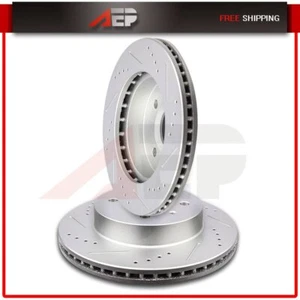 2 * Discos de rotores de freno delanteros perforados para Saturn 1993 1994-2002 SC1 1991-2002 SL2 - Imagen 1 de 7