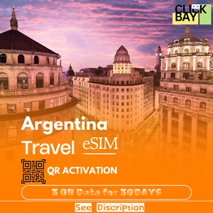 [eSIM] Argentine Travel e-SIM haute vitesse 3 Go 4G/5G données pendant 30 jours (données uniquement). - Photo 1 sur 7