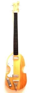Miniature Bass Guitar - Handmade - 25Cm - Wooden - Quality Finish #05 - Picture 1 of 8