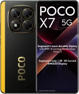 POCO X7 5G Factory Unlocked Dual SIM 256 GB Storage 8 GB RAM-Yellow - Picture 1 of 8