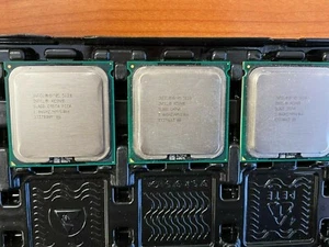 Lot of 3 Intel Xeon CPU Processor Dual Core 1.86 GHz LGA771 5120 SLAGD - Picture 1 of 1