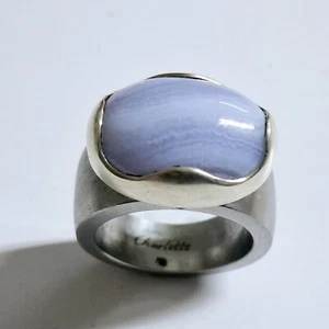 - TRAUM -  Solo Chalcedon Köpfchen für Charlotte 21 in Sterlingsilber gefasst - Bild 1 von 13