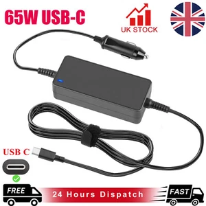 65W Laptop Car Charger USB C AC Adapter For Lenovo Yoga 11E Thinkpad X1 Carbon - Picture 1 of 11