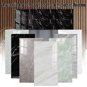 GREY MARBLE PVC WALL PANELS, 10X, KITCHEN BATHROOM UK SELF-ADHESIVE - Picture 1 of 61