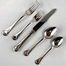 Italian Bellotto Sterling Silver Lui Flatware Set- 6 Place Settings of 5 Pieces