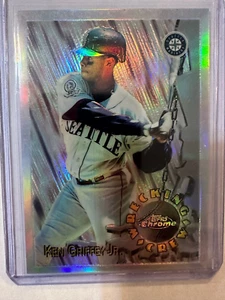✨1996 TOPPS CROMO ⚾️ REFRACTOR KEN GRIFFEY JR EQUIPO DE DEMOLICIÓN #WC9 SP RARO 🔥 - Imagen 1 de 2