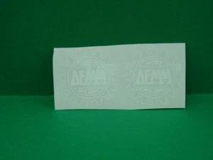 DEMM PAAR AUFKLEBER WEISS TRANSPARENT STICKERS - Bild 1 von 1