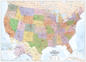 Map of America, United States Map, USA Political Map, United States of America - Imagen 1 de 8