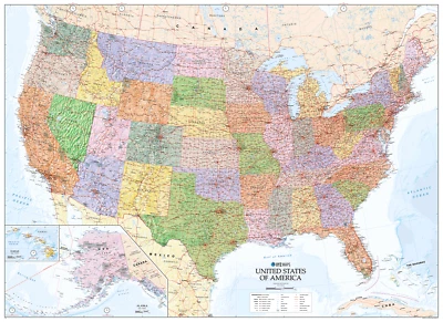 Map of America, United States Map, USA Political Map, United States of America - Image 1 of 4