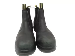 Botas de trabajo Terra para hombre negras con puntera de acero sin cordones talla 9,5 W - Imagen 1 de 5