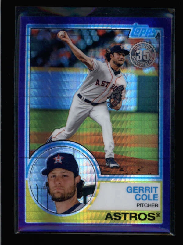 GERRIT COLE 2018 TOPPS CHROME #113 35TH ANNIVERSARY PURPLE #57/75 AY7076 - Image 1 of 1