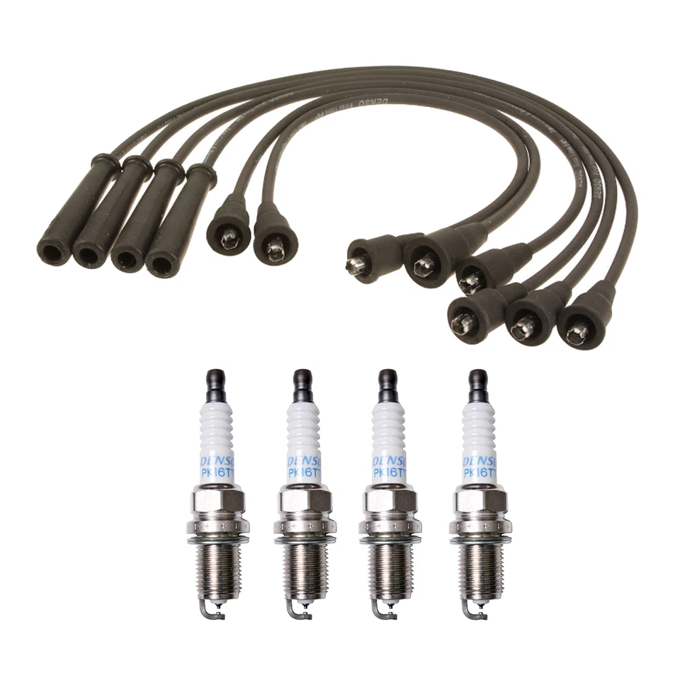 Denso Wire Set 7mm 4 Platinum TT Spark Plugs 0.04 Kit For Geo Tracker 1.6 L4 95 - Image 1 of 1