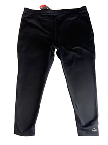 NEW L. L. Bean Black PrimaLoft Therma-Stretch Fleece Tights Women Size 3X Reg - Picture 1 of 11