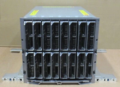 Dell PowerEdge M1000E Chassis W/ 16x M620 Blade Server 32x E5-2680v2 1024GB Ram - Image 1 of 3