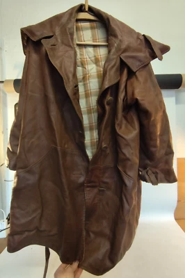 Ledermantel Lederparka Lederjacke Motorradjacke Biker Rocker Mantel echt Leder - Bild 1 von 4