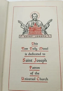 1950 Saint Joseph Daily Missal Edited by Rev. H. Huever - 1st Edition Rough - Picture 1 of 8
