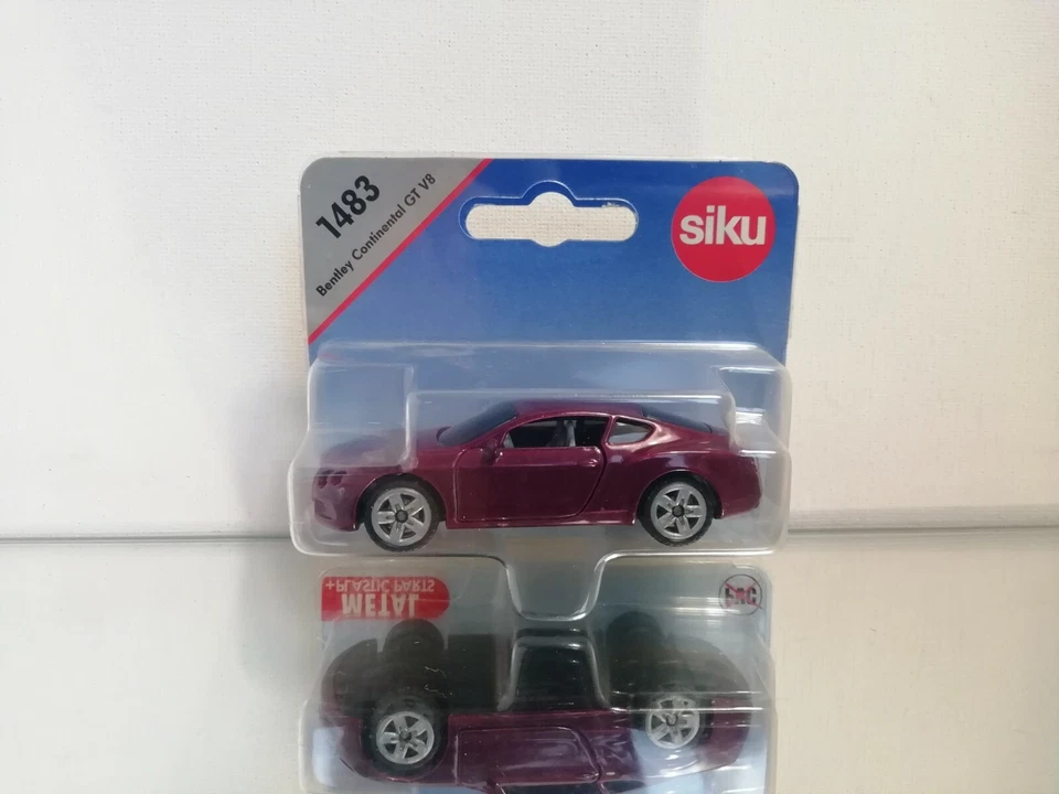 SIKU 1483 BENTLEY CONTINENTAL GT V8 IN VIOLA SU BLISTER - Immagine 1 di 3
