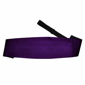 Lila Herren Kummerbund Satin einfach verstellbar Hochzeit Zubehör von DQT - Bild 1 von 2
