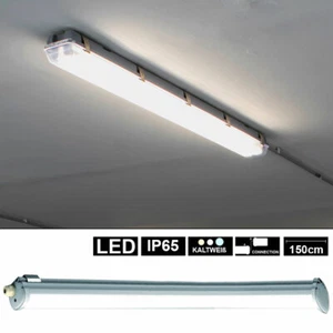 Wannenleuchte Feuchtraumlampe Garagenlampe LED kaltweiß IP65 wetterfest 150 cm - Bild 1 von 7