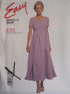 Lovely OOP McCALLS 8763 Misses Flared Pullover Dress PATTERN 8-10-12-14 UC - Picture 1 of 3