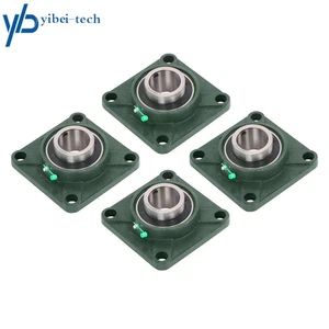 4Pack 2" Bore UCF211-32 Pillow Block Flange Bearing 4 Bolt Solid Base - Picture 1 of 12