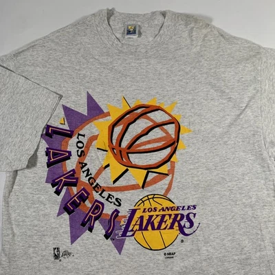 Camiseta De Colección Años 90 Los Angeles LA Lakers Arte Gráfico Para Hombres 2XL Puntada Única EE. UU. Foto 1 de 4