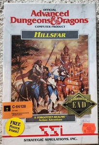 New Sealed Dungeons and Dragons ForgottenRealms Hillsfar, Commodore 64/128 Rare - Picture 1 of 3