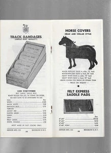 Vintage 1960 Horse Supply Catalog Menger Mfg Co Brooklyn NY summer goods - Bild 1 von 1
