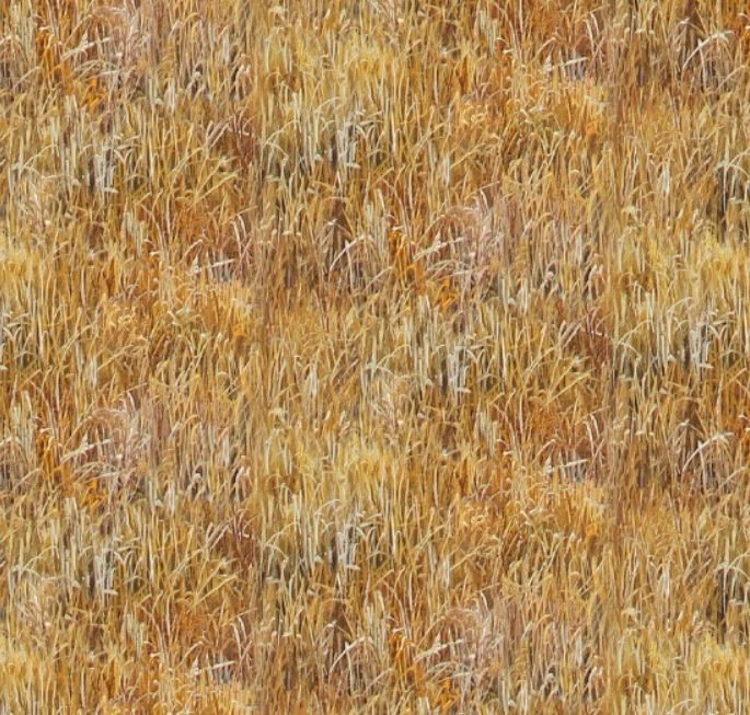 Tecido de algodão paisagem medley grama campo outono dourado estampa por jarda D367.72 - Imagem 1 de 1