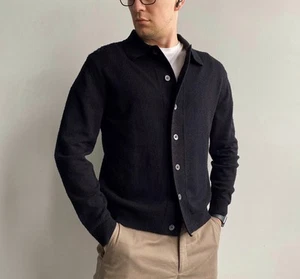 COS Hairy-Knit Men’s Overshirt / Cardigan Size XS/S(Relaxed) Black rrp90$ - Picture 1 of 13