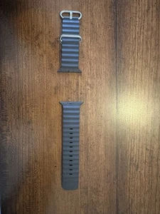Bracelet Apple Watch Ultra 49 mm titane naturel bleu océan OEM taille unique - Photo 1 sur 2