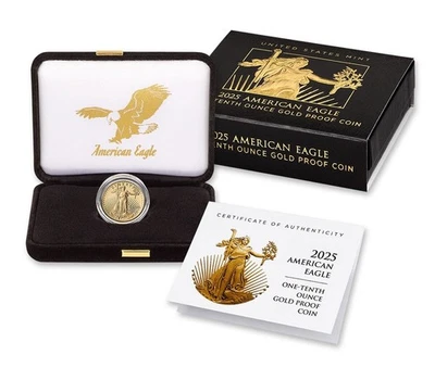 Moneda de oro PRUEBA 2025-W American Eagle 1/10 onza - (25EE) - ¡Invierte! 📈🔥📈🔥 Foto 1 de 4