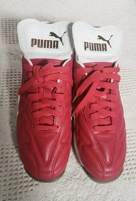 Zapatillas deportivas de cuero rojas PUMA Fenty para mujer Rihanna talla 7,5 zapatos con cordones sin cordones  Foto 1 de 4