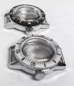 2x Cassa subacquea per orologio da donna con barre in cristallo e molla, 26 mm -- NOS - Foto 1 di 8