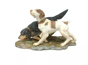 Homco 1990 Masterpiece Porcelain Dogs Pointers Sculpture "The Hunters" - Picture 1 of 7