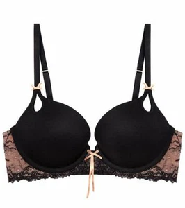 Heidi by Heidi Klum Keyhole Push-Up Bra H212-1173B Black Toasted Almond 34C - Picture 1 of 3