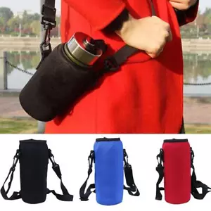 1000ml neoprene water bottle carrier insulated cover holder 2022 strap bag Z9Y9 - Picture 1 of 11