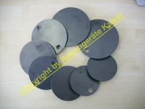 Ronden, Eisenscheiben, Anschraubplatten, aus Stahlblech, div. Durchmesser - Bild 1 von 2