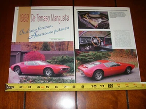 1969 DeTOMASO MANGUSTO  ORIGINAL 1995 ARTICLE - Picture 1 of 2