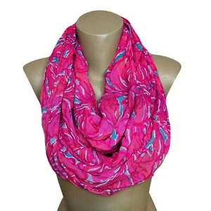 Lilly Pulitzer Pink Hibiscus Infinity Scarf - Picture 1 of 3