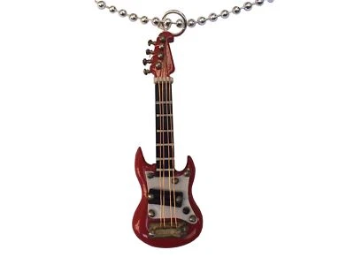 Chitarra Collana Miniblings 80cm Chitarrista Musicista + Scatola Ro - Immagine 1 di 4
