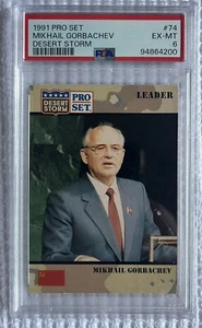  1991 Pro Set Mikhail Gorbachev Desert Storm #74 - PSA 6 - Picture 1 of 2