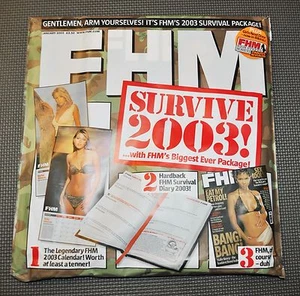 FHM 2003 ""Survival Guide"" SELTEN VERSIEGELT mit Kalender, Magazin & HB Survival Tagebuch - Bild 1 von 2
