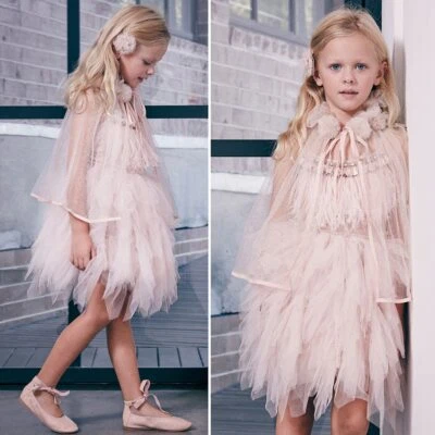 Elegante vestido de princesa de cumpleaños para niñas de 3-8 años Foto 1 de 4