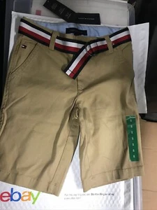 Tommy Hilfiger Boys Belted Shorts Stretch * choose color and size - CLASSIC NEW - Picture 1 of 24