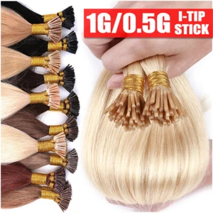 CLEARANCE I Tip Stick Ring Pre bonded Keratin 100% Remy Human Hair Extensions 1G - Picture 1 of 25