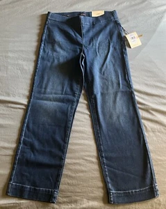 New NYDJ Pull On Bailey Relaxed Ankle Straight Stretch Pant Blue Size XS Small - Picture 1 of 8